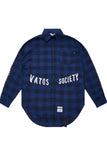 MUSK OVERSIZED CHECK SHIRTS BLUE