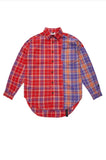 STREET HALF OVERSIZED CHECK SHIRTS RED