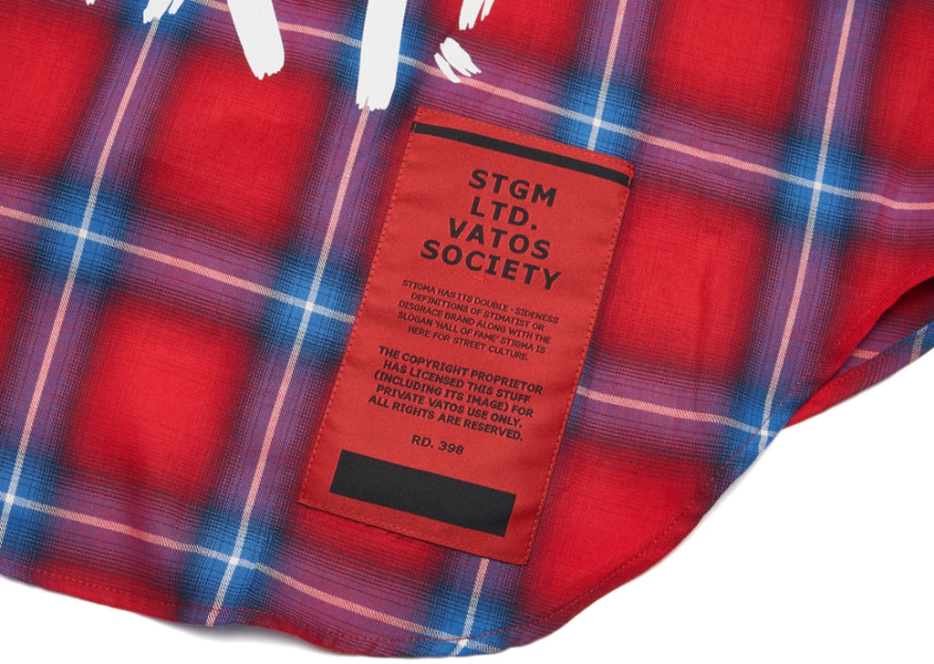 HALLUCINATION OVERSIZED CHECK SHIRTS RED