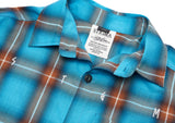 HALLUCINATION OVERSIZED CHECK SHIRTS BLUE