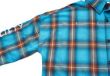 HALLUCINATION OVERSIZED CHECK SHIRTS BLUE