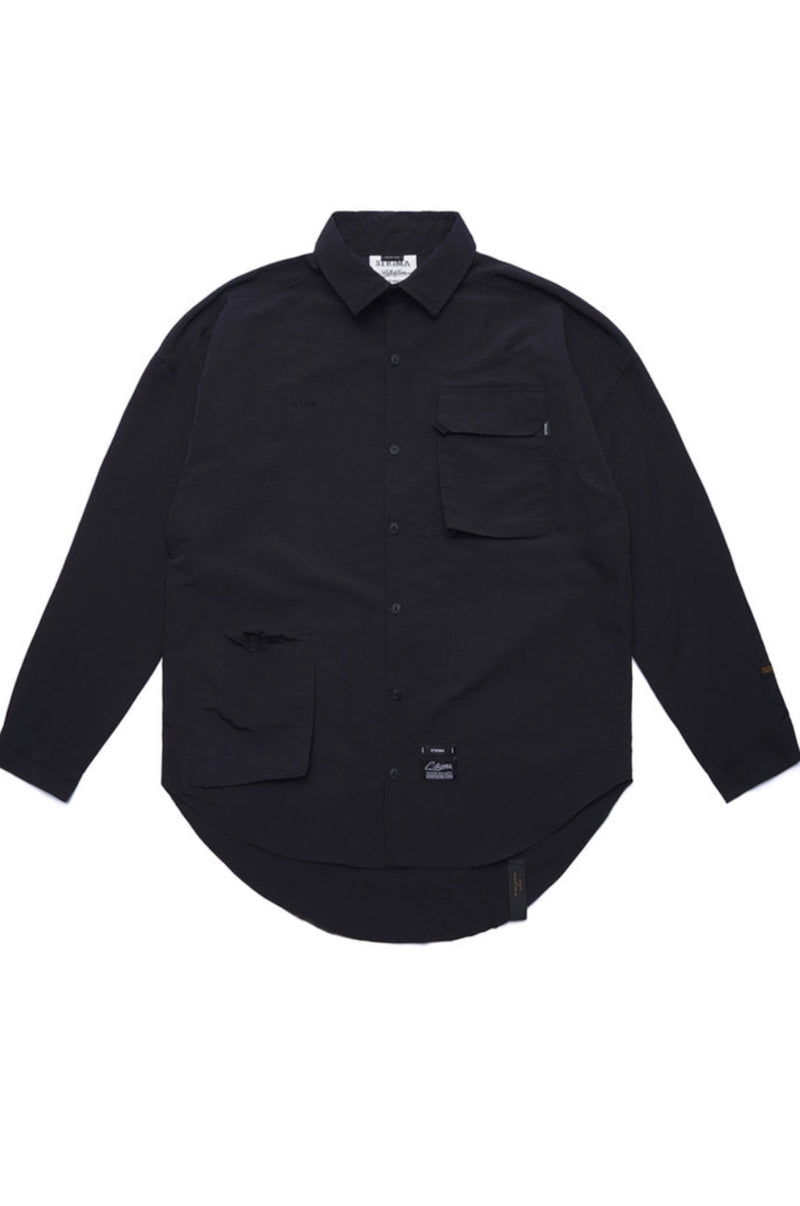 STGM TECH OVERSIZED SHIRTS BLACK