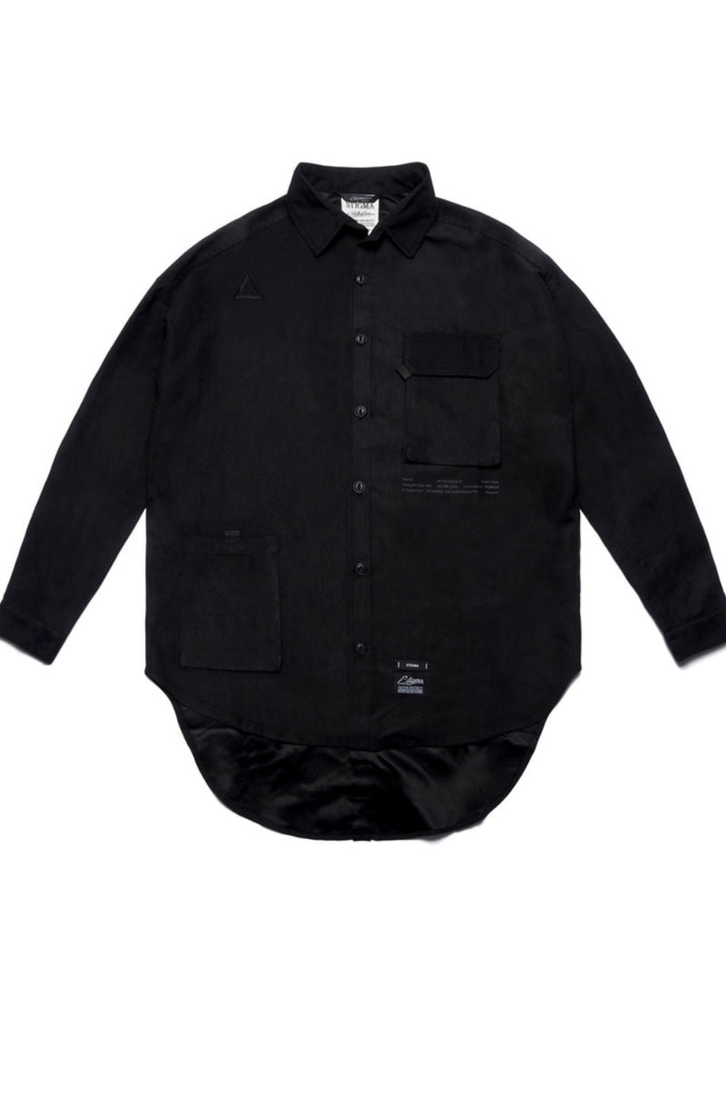 WASHED TECH OVERSIZED SHIRTS BLACK