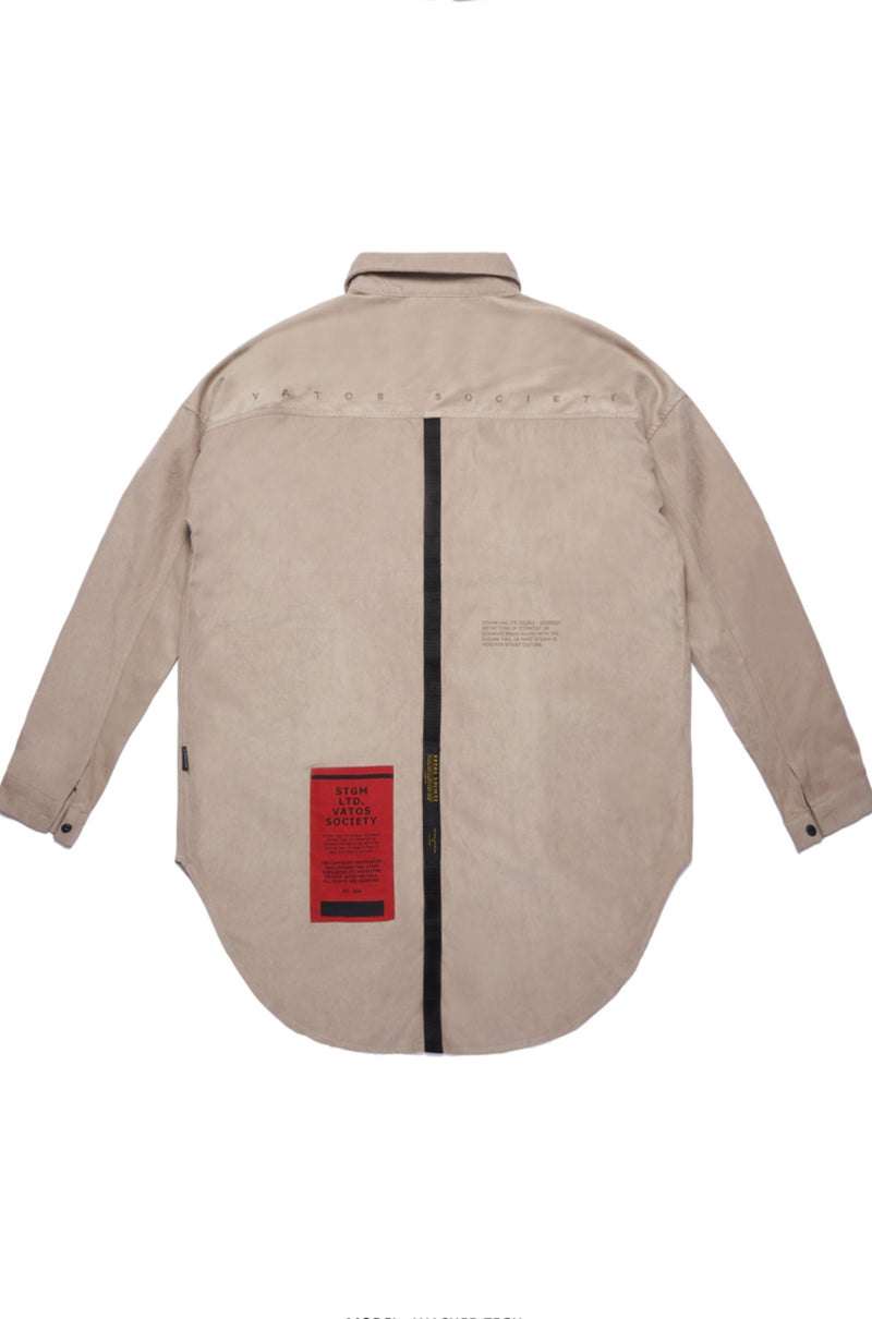 WASHED TECH OVERSIZED SHIRTS BEIGE