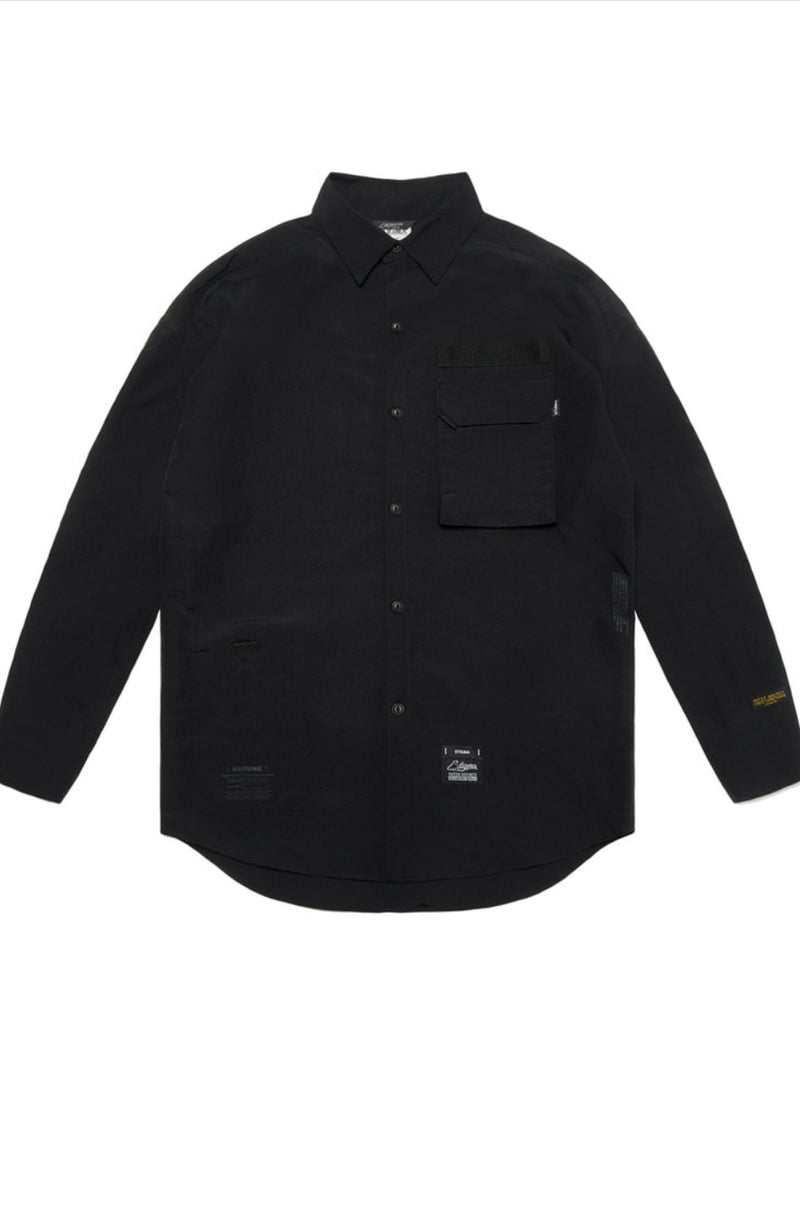S TECH OVERSIZED SHIRTS BLACK