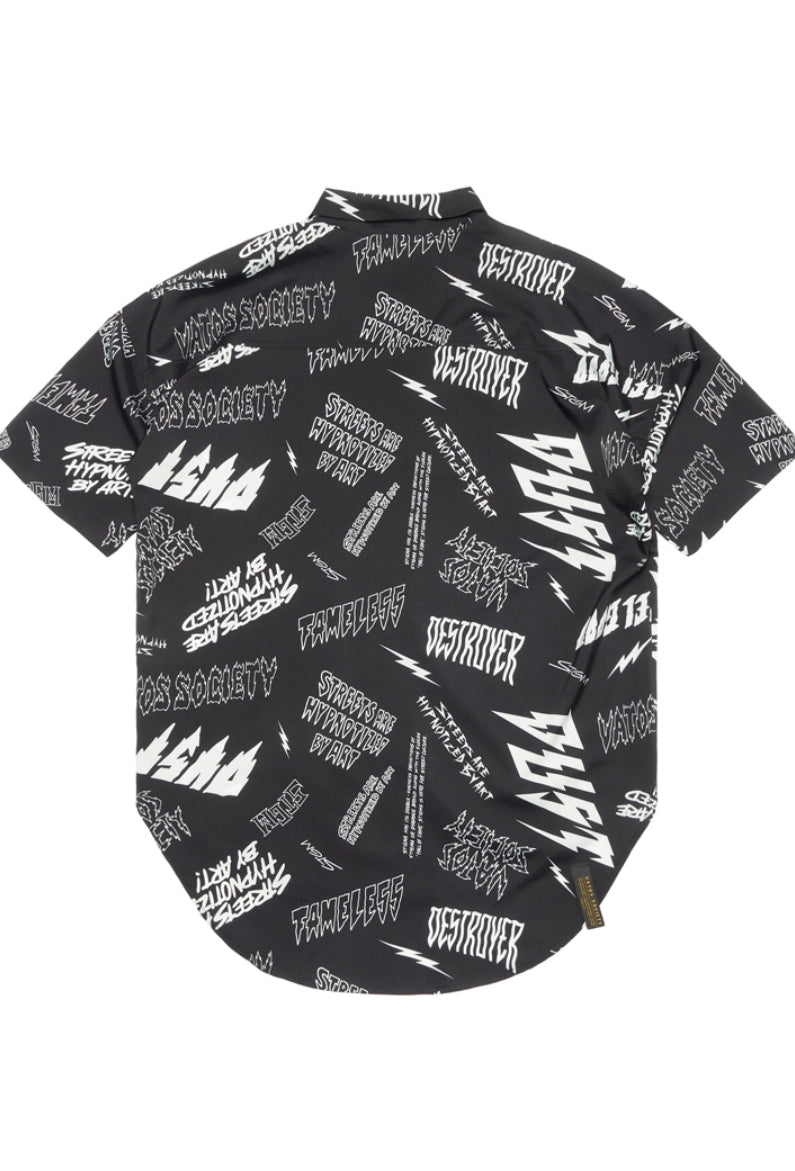 GRAFFITI OVERSIZED SHORT SLEEVES SHIRTS PATTERN
