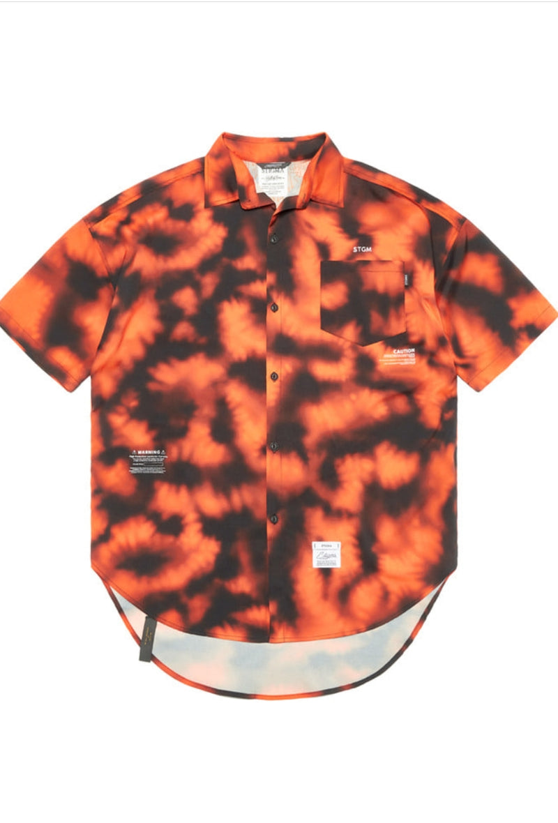 ORANGE OVERSIZED SHORT SLEEVES SHIRTS PATTERN