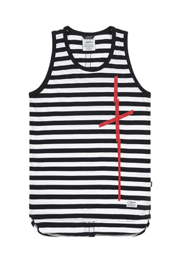 CRUZ LONG SLEEVELESS BLACK STRIPE