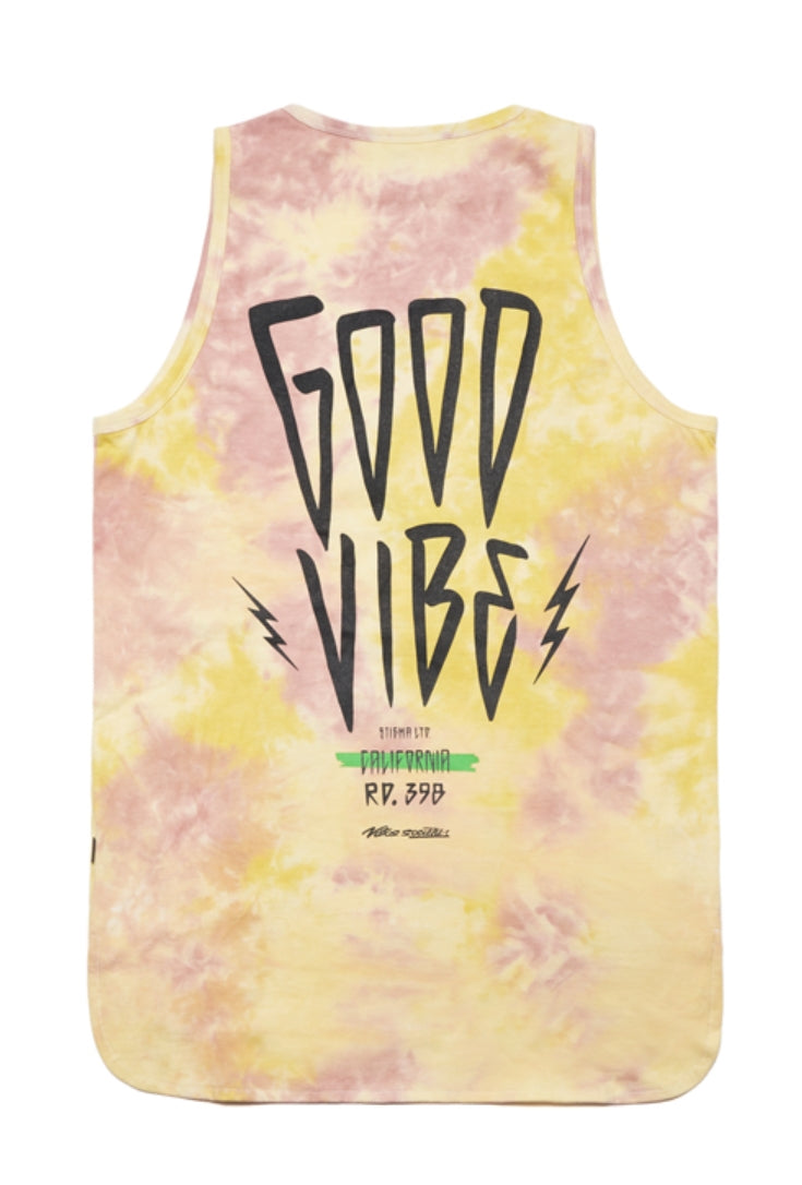 TIE DYE SLEEVELESS YELLOW