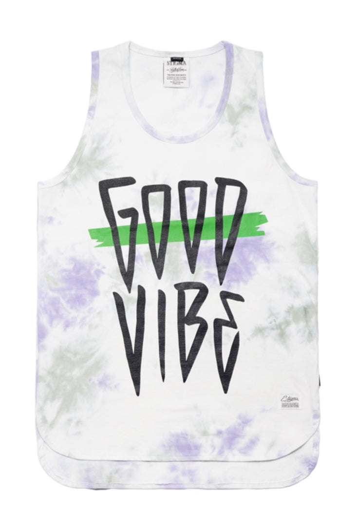 TIE DYE SLEEVELESS WHITE