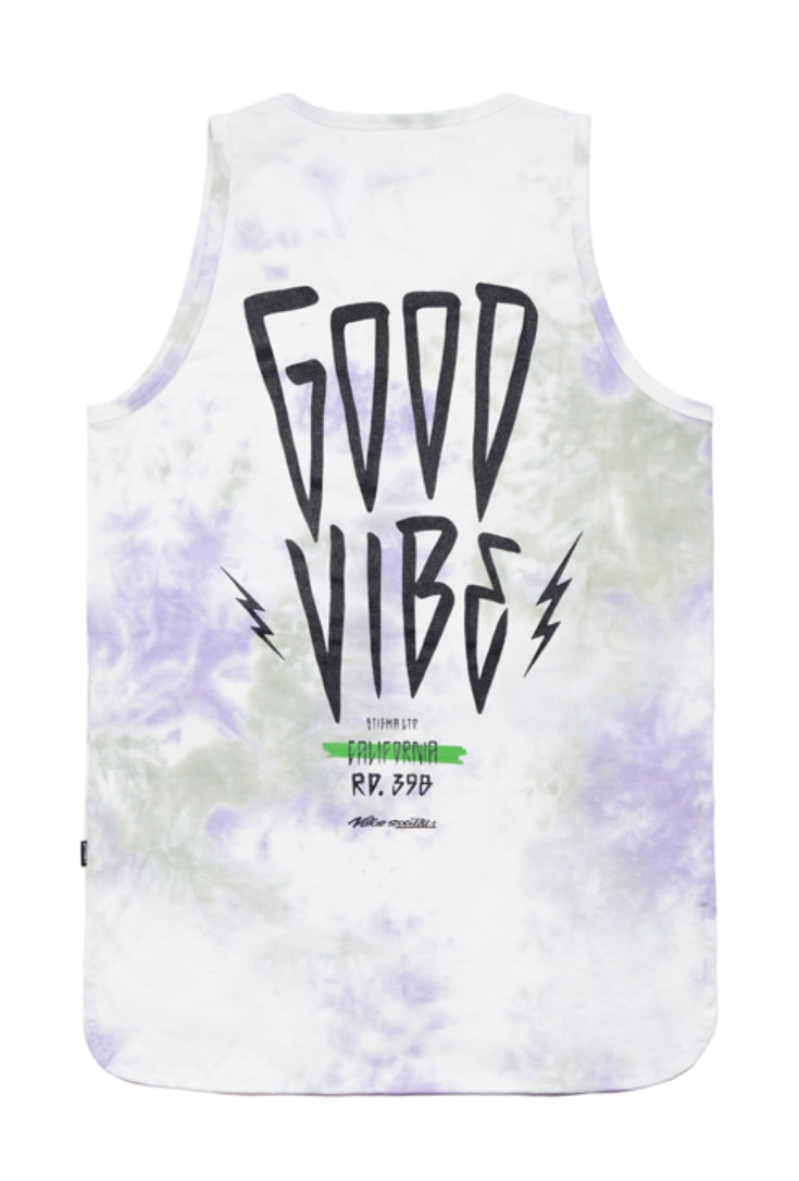 TIE DYE SLEEVELESS WHITE