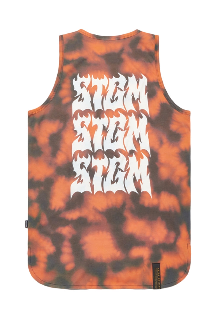 ORANGE LONG SLEEVELESS PATTERN