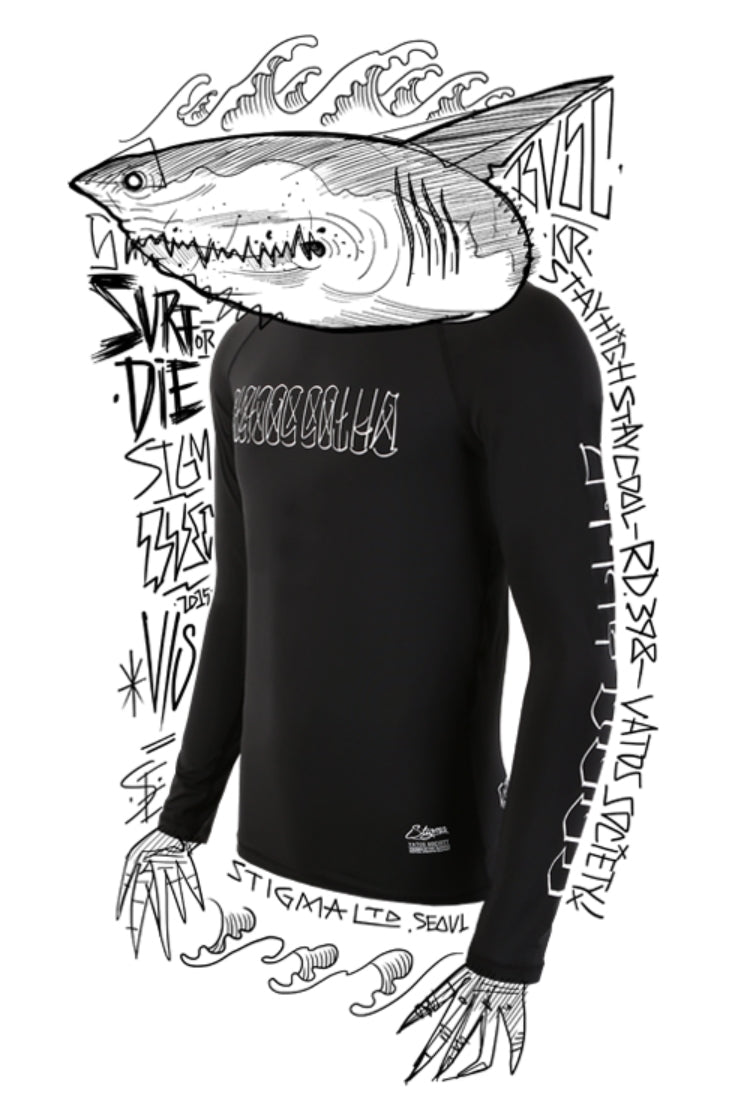 VATOS RASH GUARD BLACK