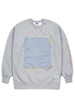 SQUARE HEAVY SWEAT OVERSIZED CREWNECK GREY