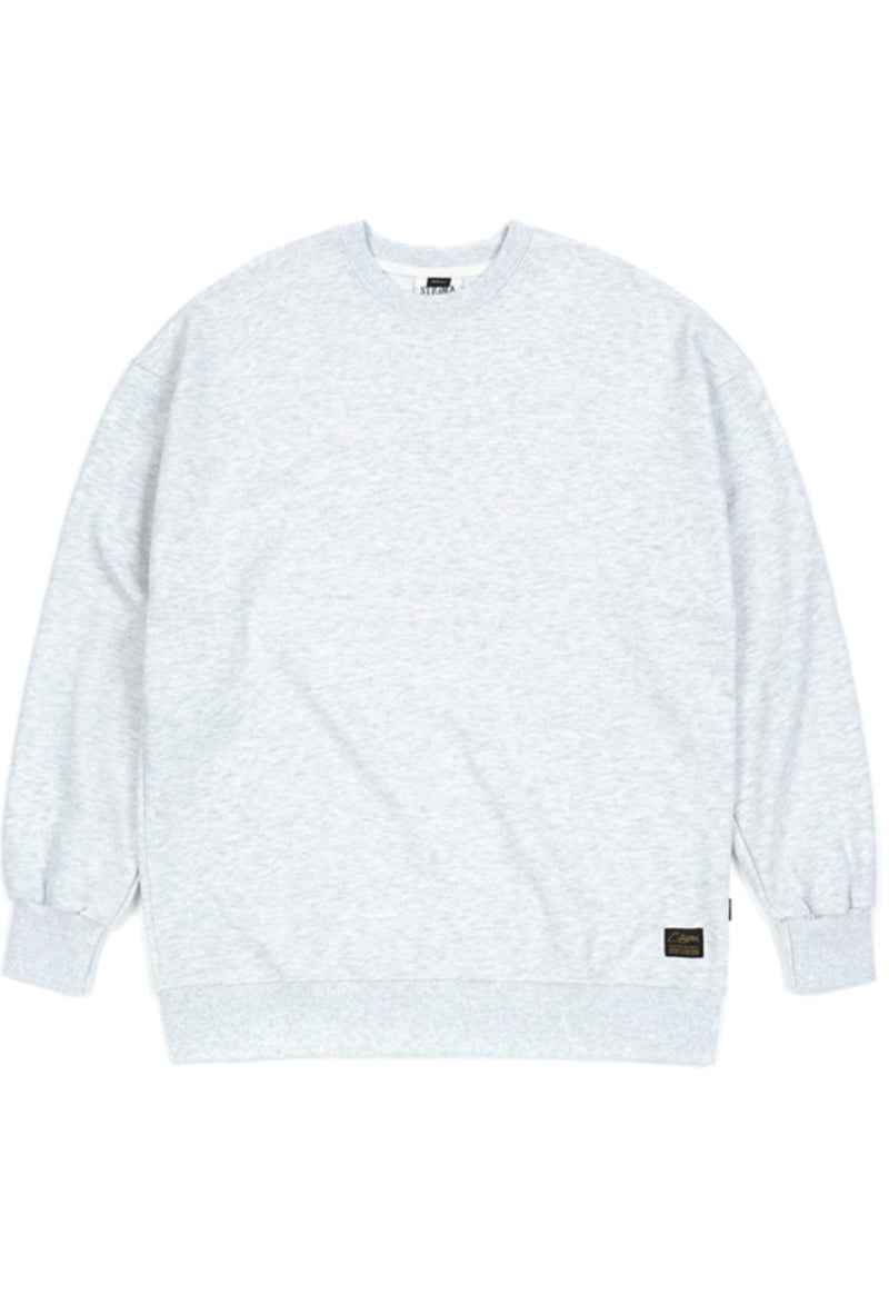 BLANK HEAVY SWEAT OVERSIZED CREWNECK WHITE MELANGE