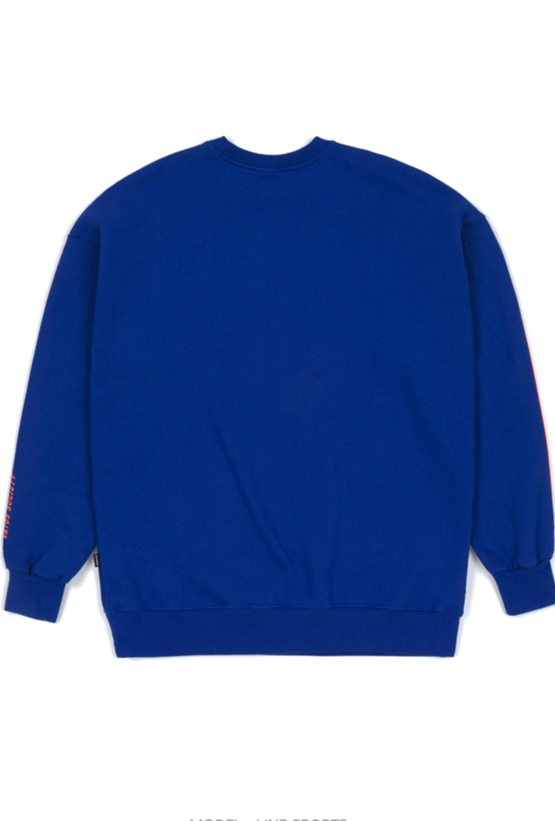 LINE SPORTS HEAVY SWEAT OVERSIZED CREWNECK BLUE