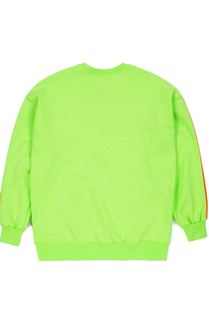 LINE SPORTS HEAVY SWEAT OVERSIZED CREWNECK NEON GREEN