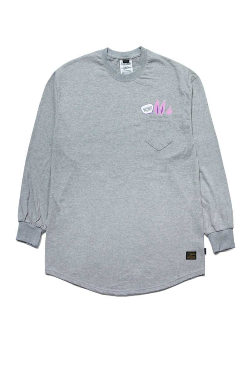 RABBIT GANG LAYERED LONG SLEEVES T-SHIRTS GREY