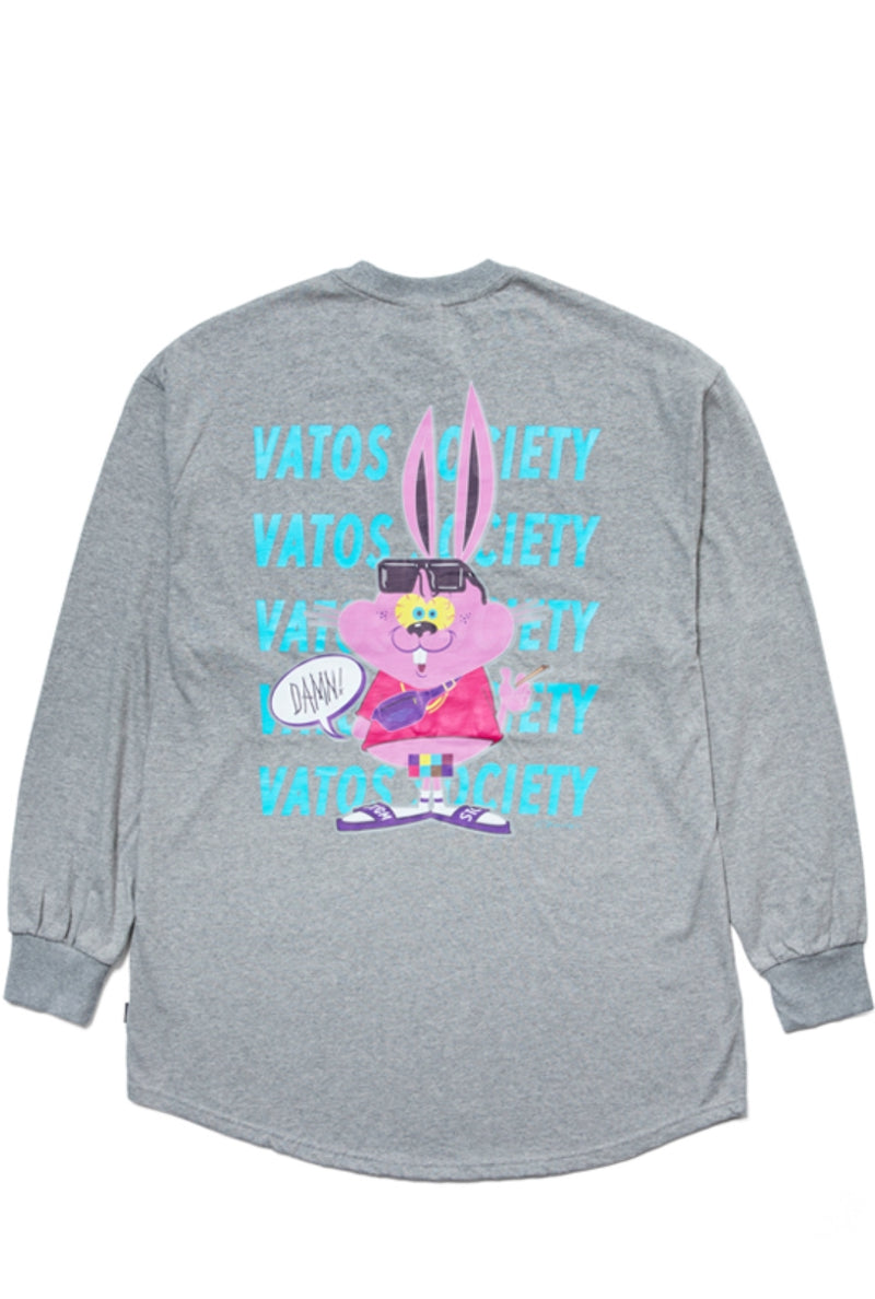 RABBIT GANG LAYERED LONG SLEEVES T-SHIRTS GREY