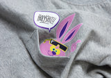 RABBIT GANG LAYERED LONG SLEEVES T-SHIRTS GREY