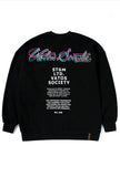 V OVERSIZED HEAVY SWEAT CREWNECK BLACK