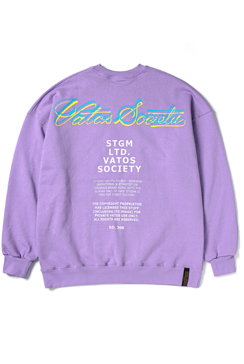 V OVERSIZED HEAVY SWEAT CREWNECK LIGHT PURPLE