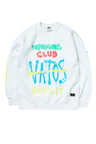 SPRAY OVERSIZED HEAVY SWEAT CREWNECK WHITE