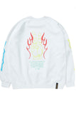 SPRAY OVERSIZED HEAVY SWEAT CREWNECK WHITE