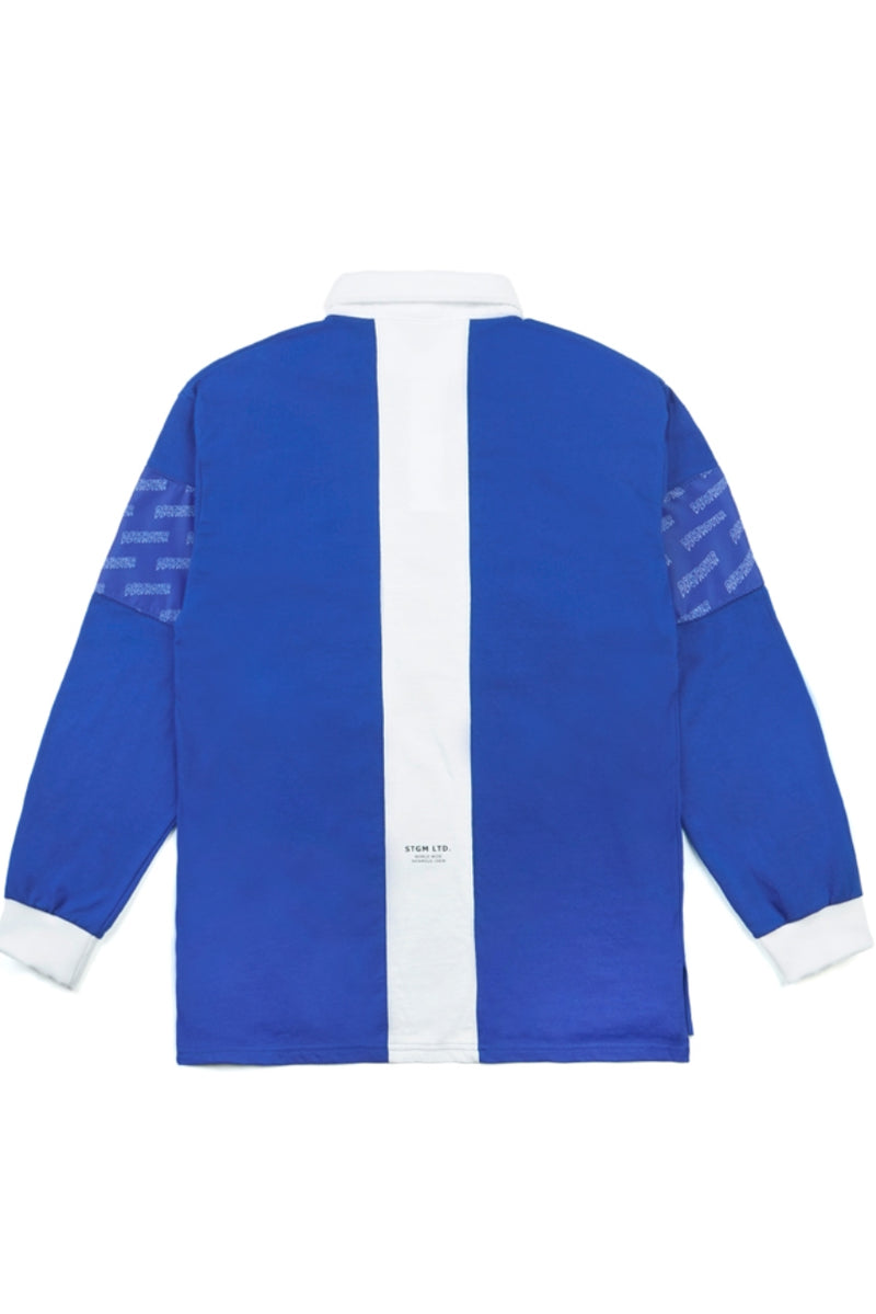 DESTROYER RUGBY OVERSIZED LONG SLEEVES T-SHIRTS BLUE