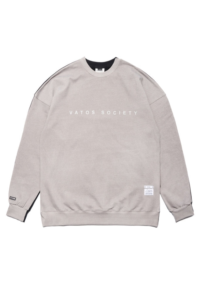 SIDE HALF OVERSIZED MEDIUM SWEAT CREWNECK BLACK