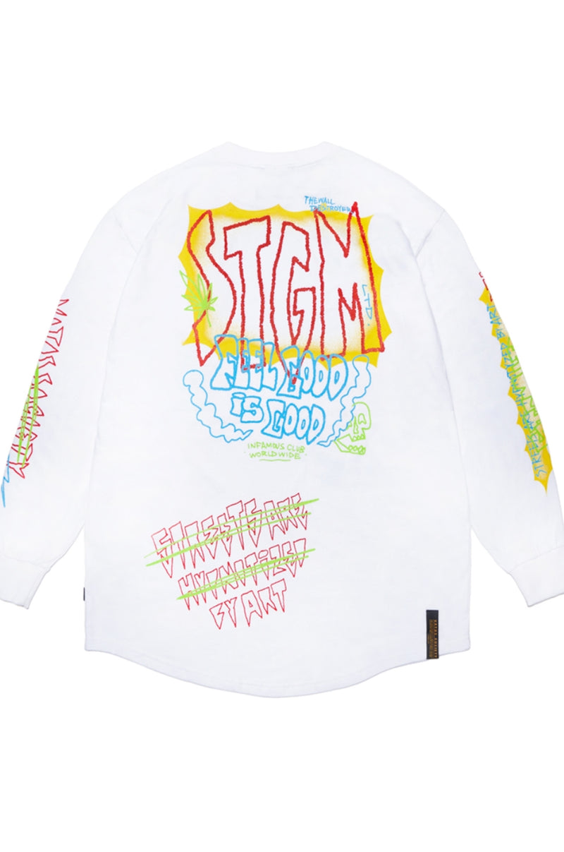 SPECULAR LAYERED LONG SLEEVES T-SHIRTS WHITE