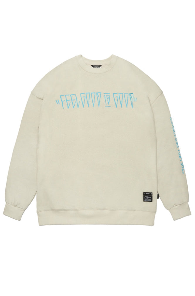 RABBIT GANG OVERSIZED HEAVY SWEAT CREWNECK BEIGE
