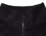 TRIANGLE FLEECE OVERSIZED ANORAK JACKET BLACK