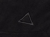 TRIANGLE FLEECE OVERSIZED ANORAK JACKET BLACK