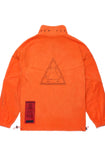 TRIANGLE FLEECE OVERSIZED ANORAK JACKET ORANGE