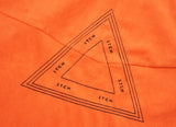 TRIANGLE FLEECE OVERSIZED ANORAK JACKET ORANGE