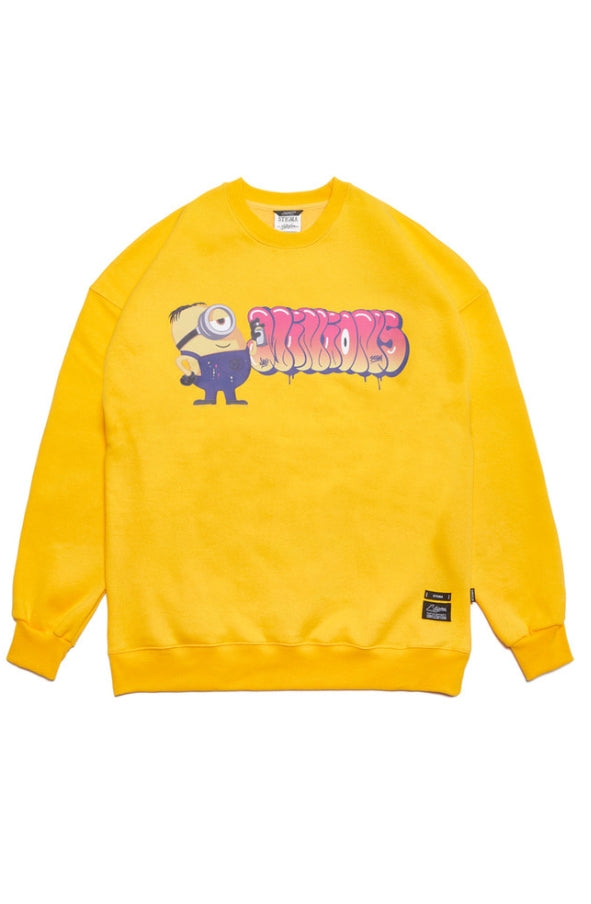 STIGMA X MINIONS OVERSIZED HEAVY SWEAT CREWNECK YELLOW
