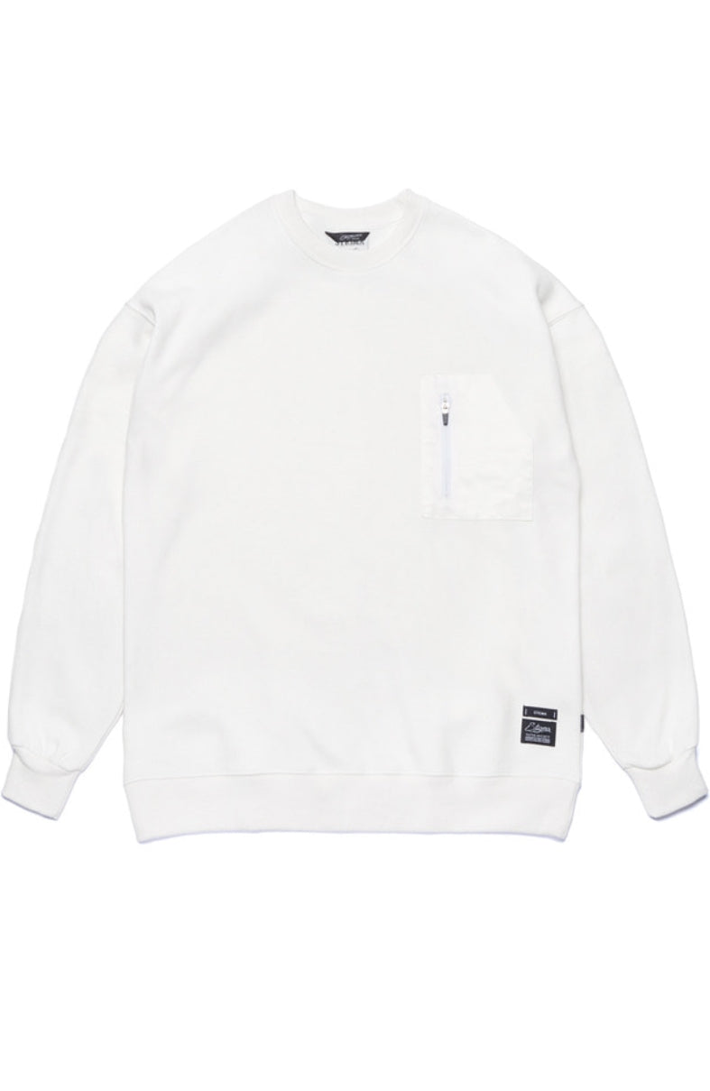 STGM TECH OVERSIZED HEAVY SWEAT CREWNECK WHITE