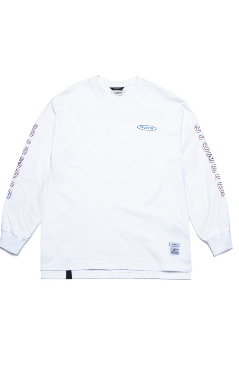 GALLOP OVERSIZED LONG SLEEVES T-SHIRTS WHITE