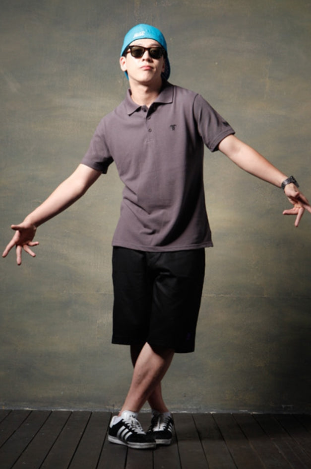 SHORT SLEEVES PIQUE T-SHIRTS_CHARCOAL