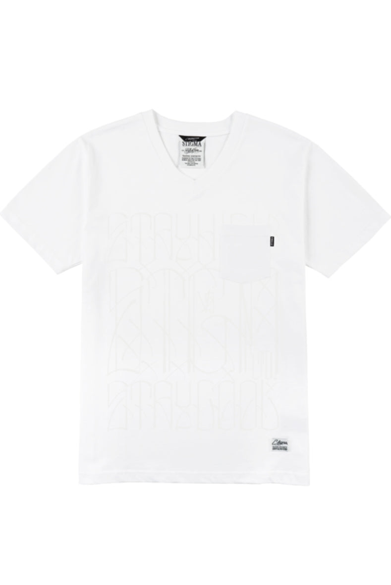 STEALTH V-NECK T-SHIRTS WHITE
