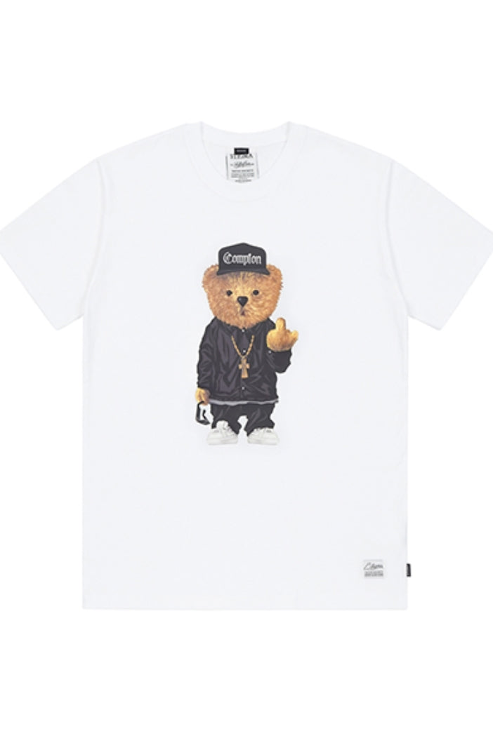 COMPTON BEAR T-SHIRTS WHITE