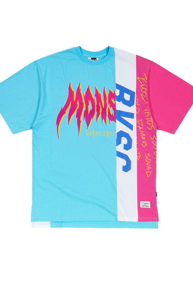 MONSTER OVERSIZED T-SHIRTS SKYBLUE
