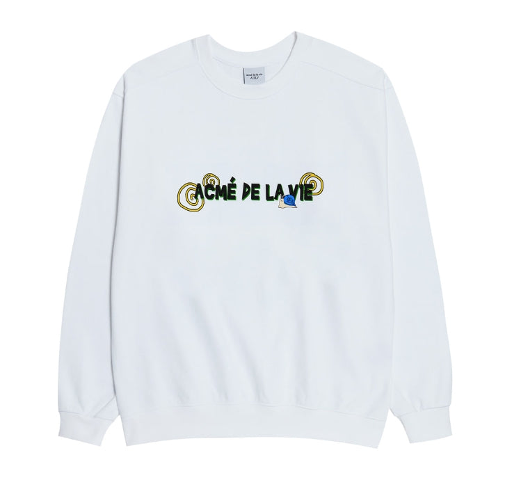 アクメドラビ(acme' de la vie) SNAIL'S LIFE SWEATSHIRT WHITE