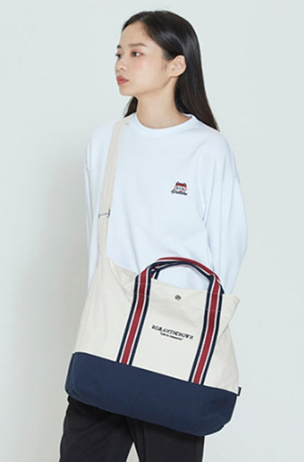ロマンティッククラウン(ROMANTIC CROWN) RMTCRW STRIPE TOTE BAG_OATMEAL
