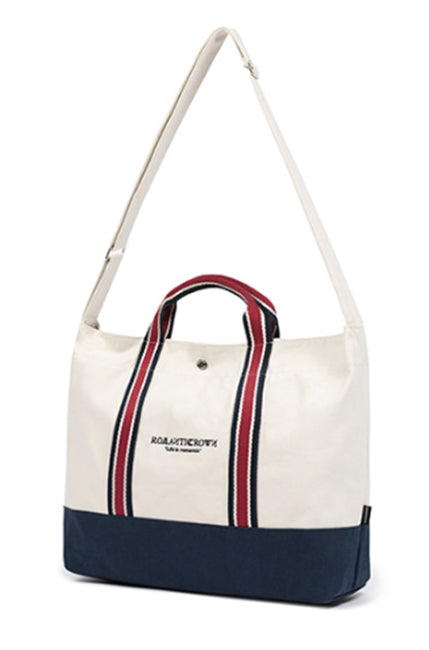 ロマンティッククラウン(ROMANTIC CROWN) RMTCRW STRIPE TOTE BAG_OATMEAL