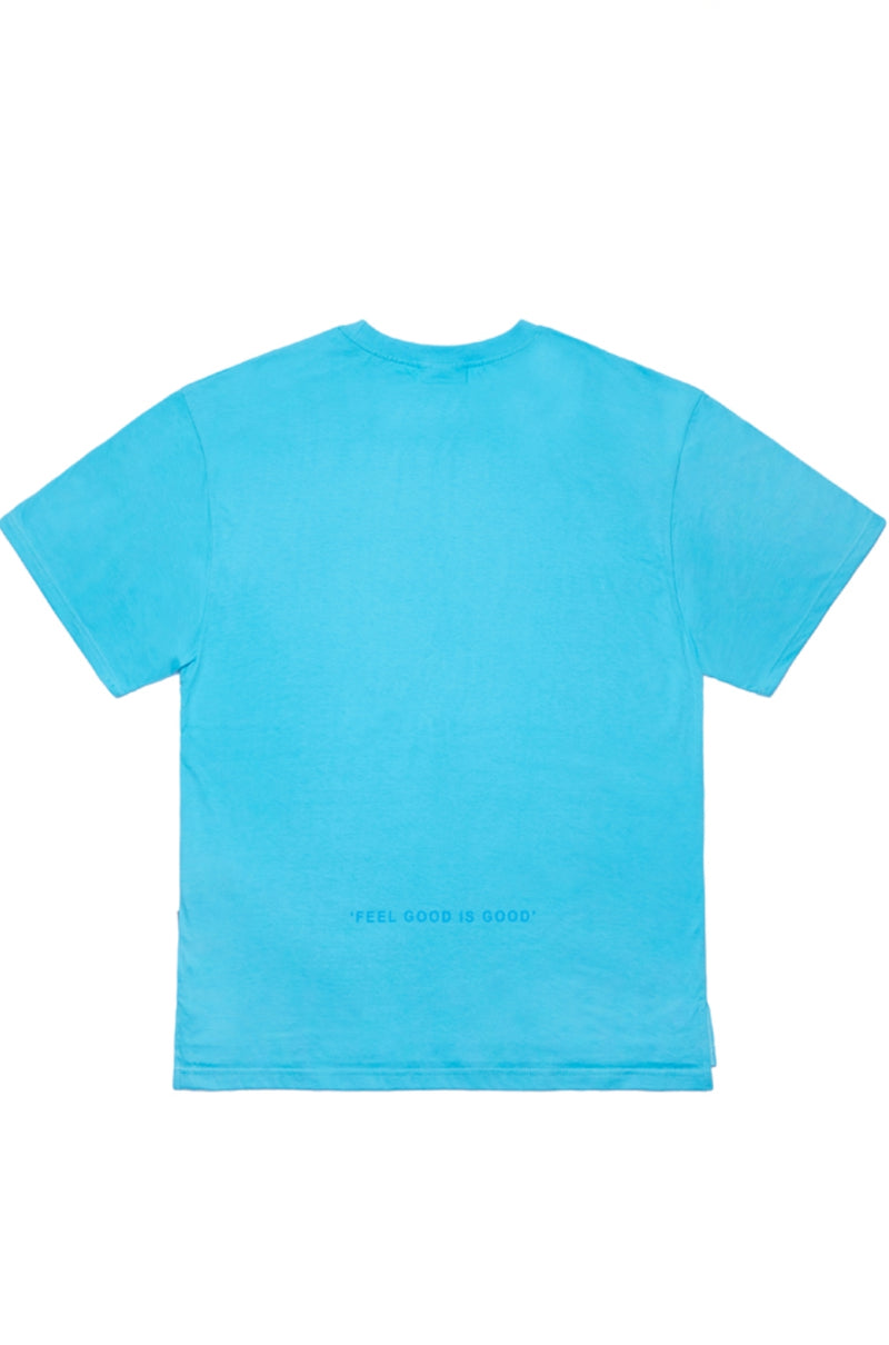 V COLORS OVERSIZED T-SHIRTS BLUE