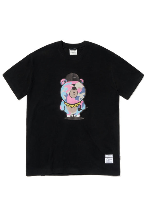 CAMOUFLAGE BEAR T-SHIRTS BLACK