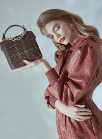 BBYB(ビービーワイビー) Tindy Tweed Square Bag (Red)