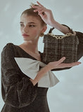 BBYB(ビービーワイビー) Tindy Tweed Square Bag (Black)